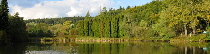 Pohled na Arboretum Křtiny